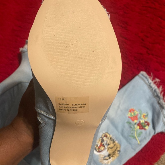 Thigh high jean boots - Picture 6 of 7